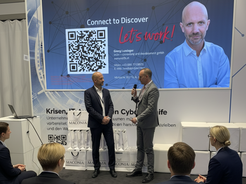 Georg Lanzinger at the presentation at the itsa in Nuremberg